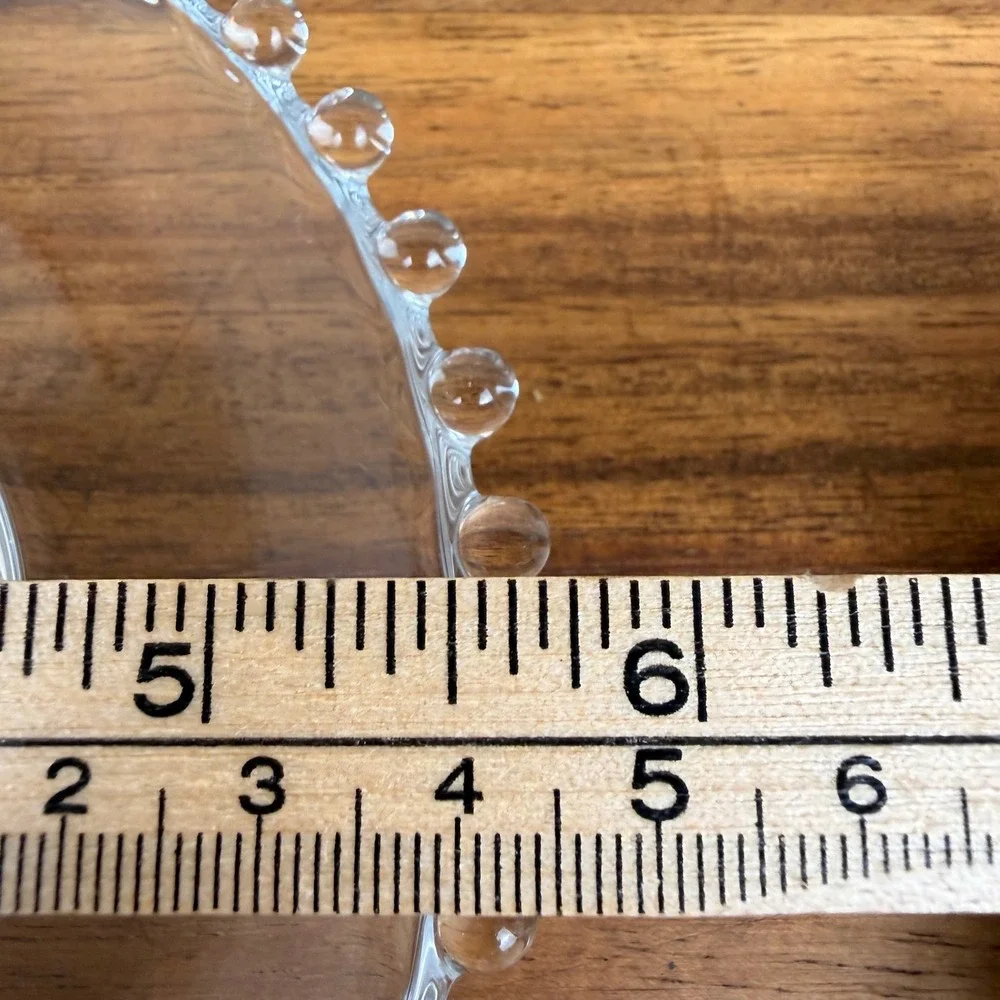 Imperial Candlewick Glass Beaded Edge 6.25 Inch Bread Dessert Plate Vintage